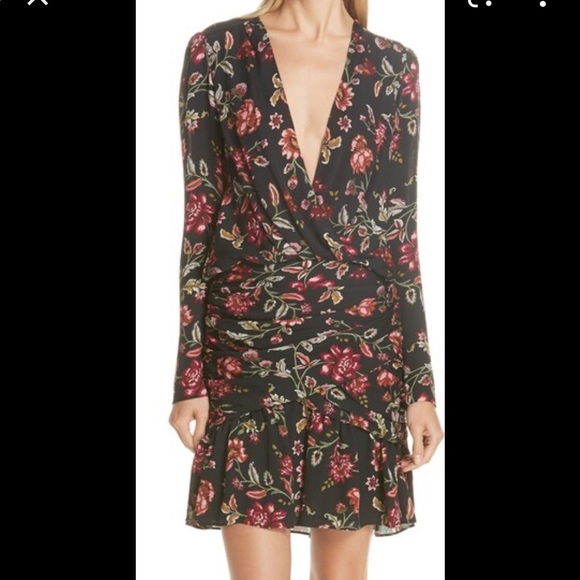 A.L.C. Haven floral silk dress size 4 - Picture 4 of 8